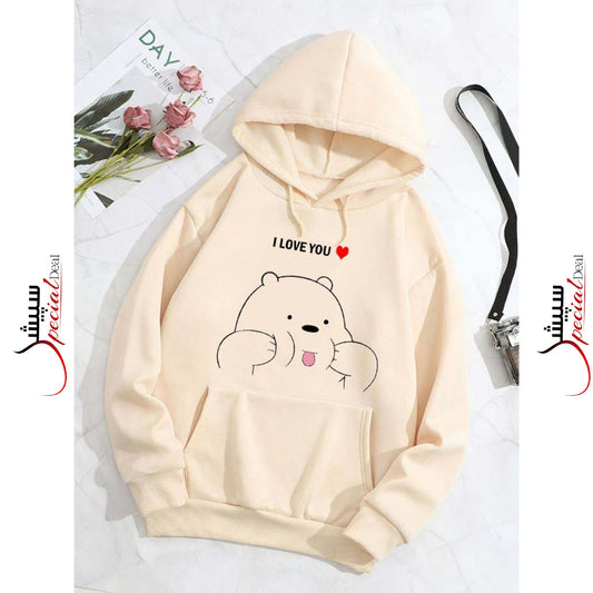 Skin I Love Panda Printed Hoodie