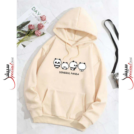 Skin Dingul Panda Printed Hoodie