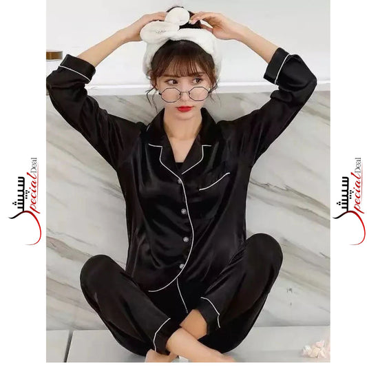 Black Silk Night Wear