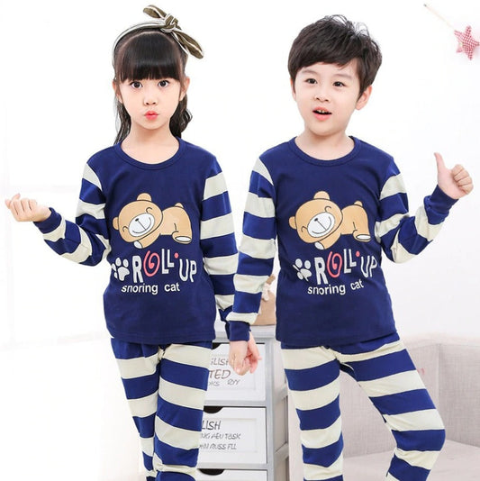 Blue Roll Up Printed Kids Suit