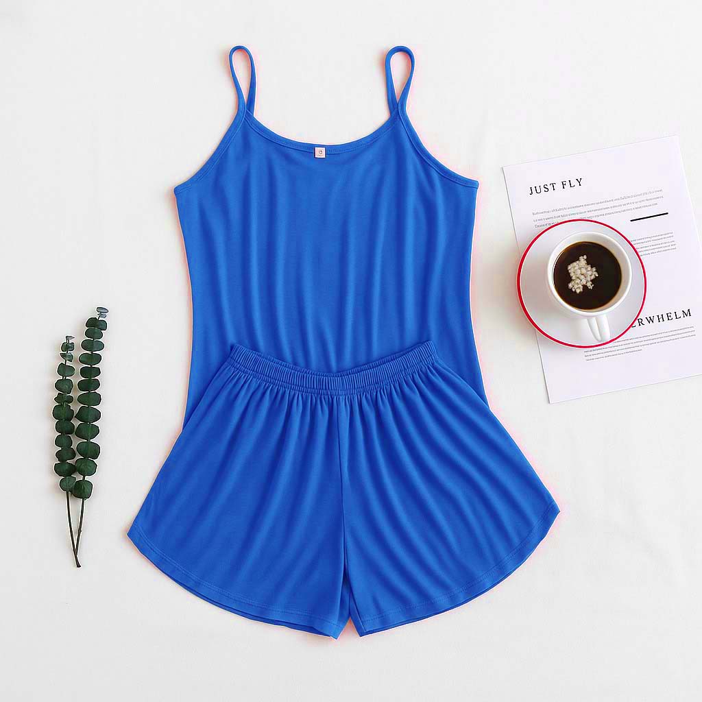 Royal Blue Camiset With Short