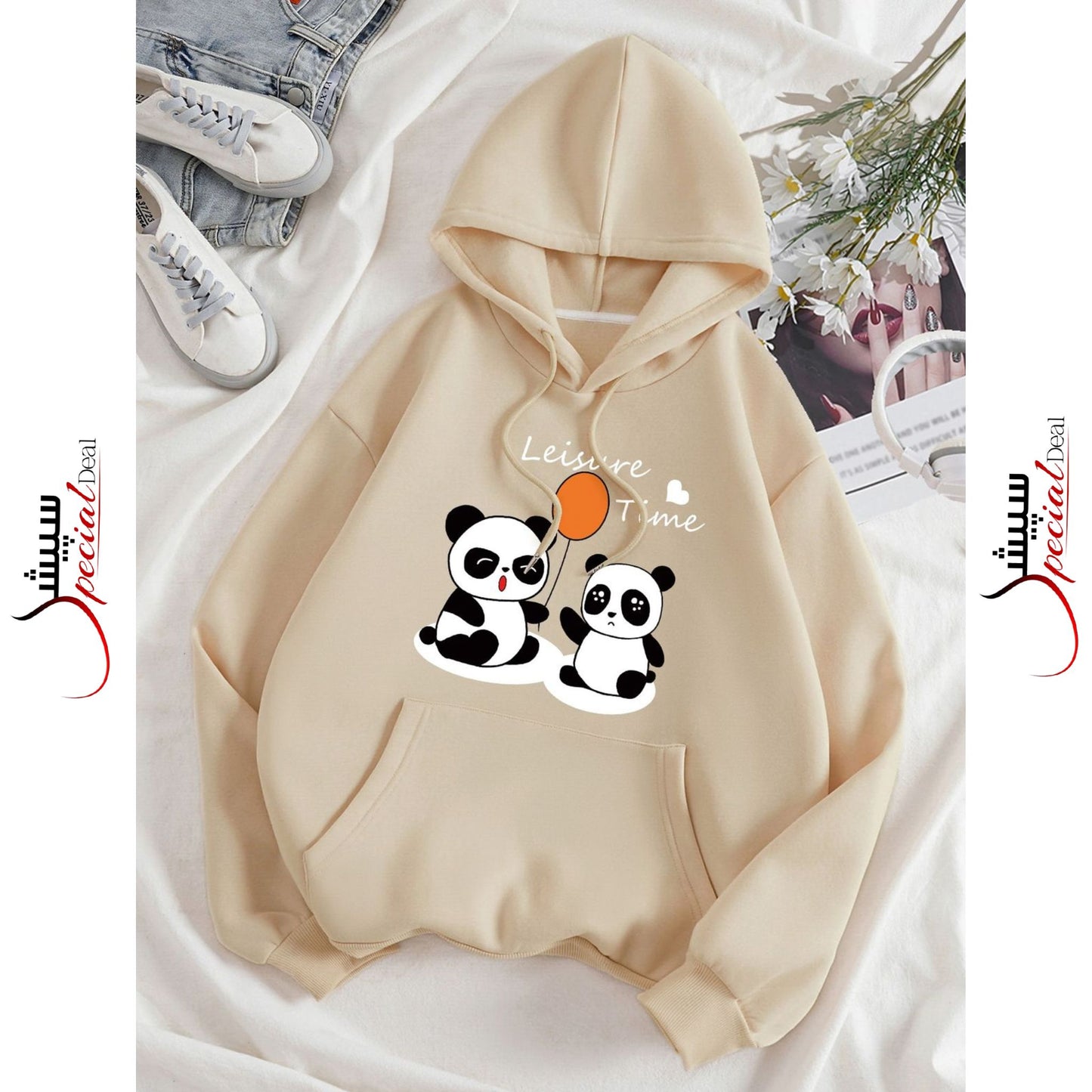 Skin Panda Printed Hoodie