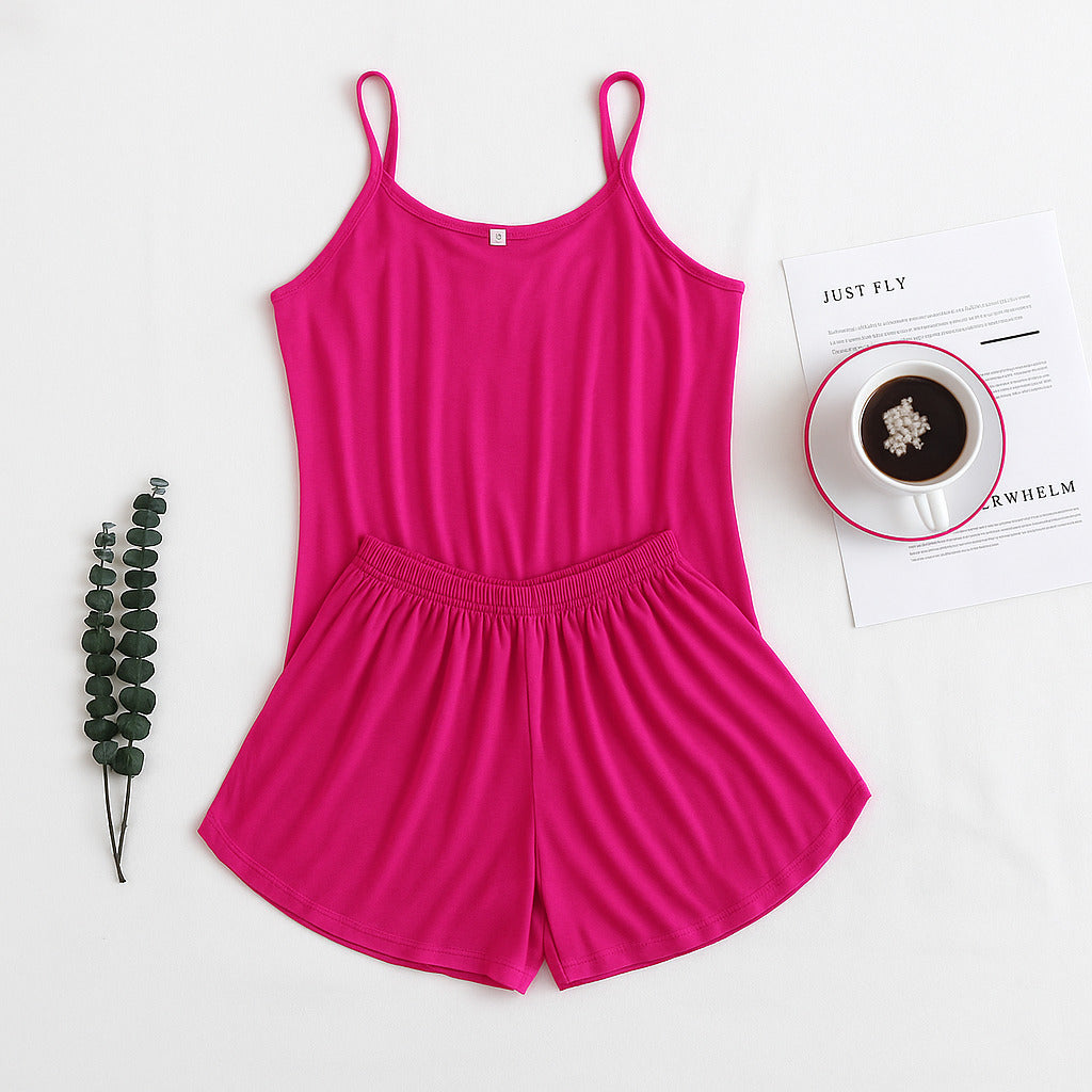 Hot Pink Camiset With Short