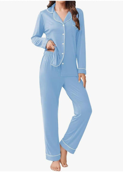 Sky Blue with white pipping shirt and and trouser