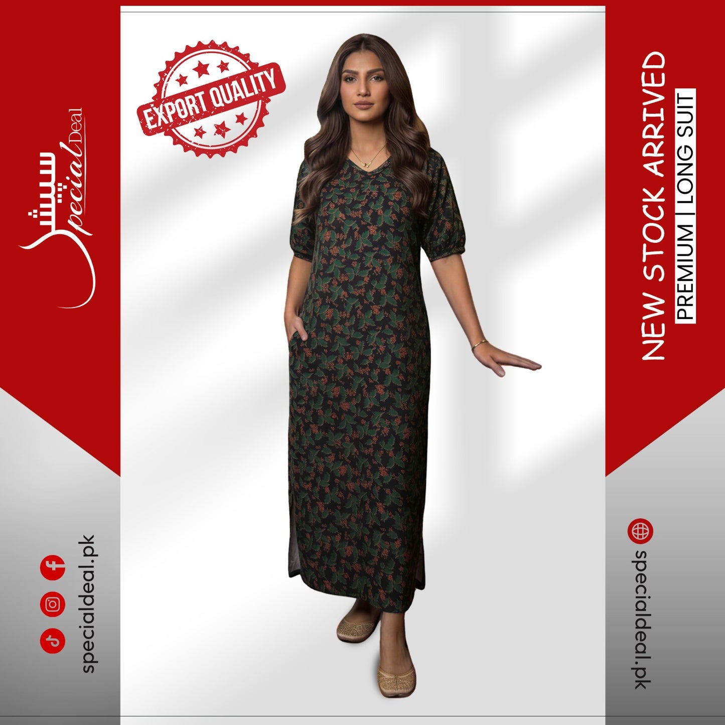 Flower Print long suit